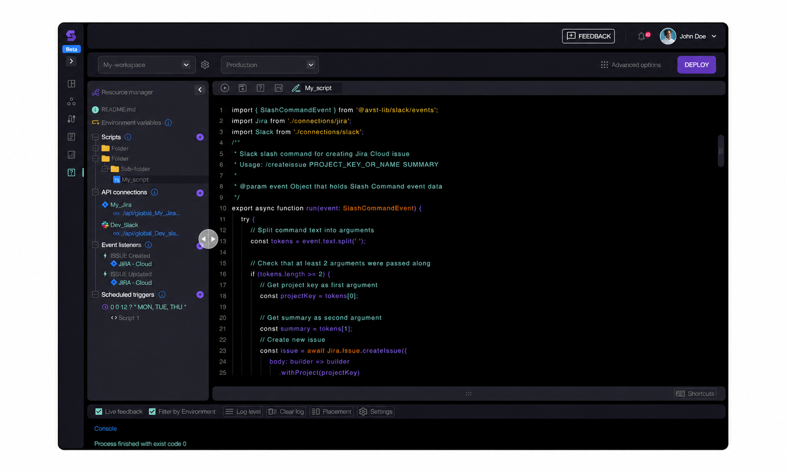 Stitch-It code editor UI
